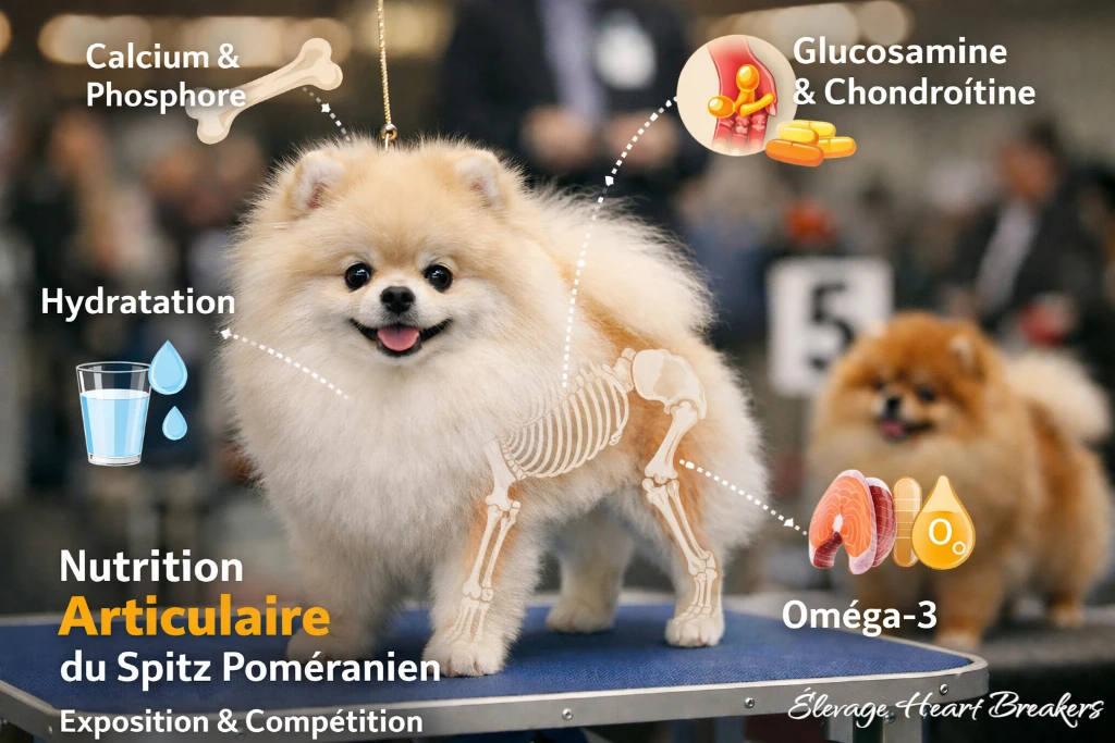 Nutrition Articulaire : Poméranien d'Expo & Compétition
