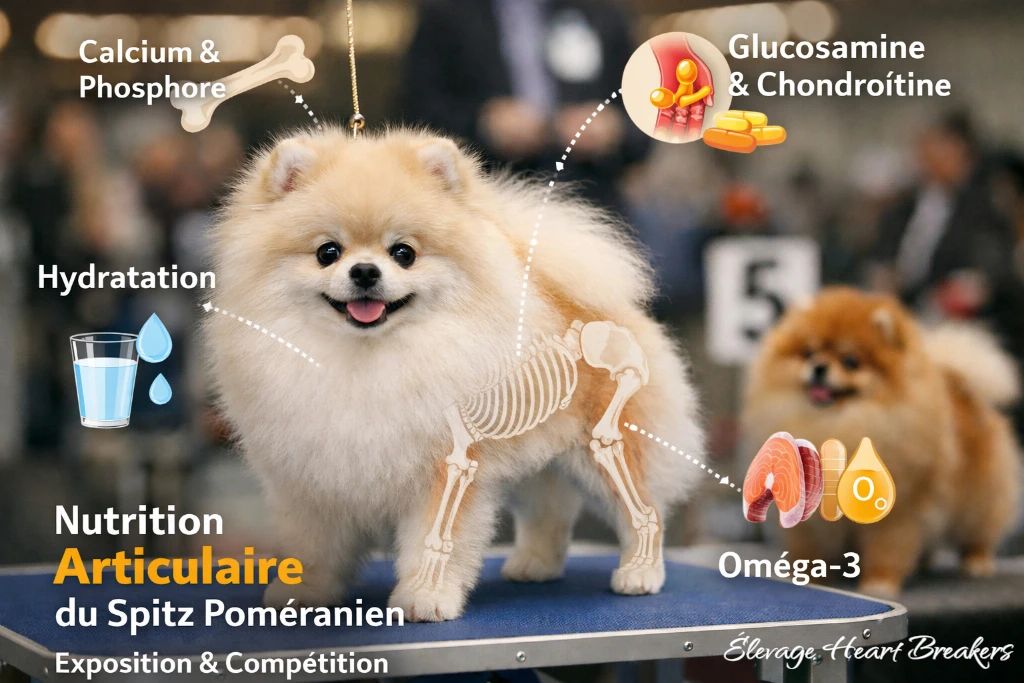 Nutrition Articulaire : Poméranien d'Expo & Compétition
