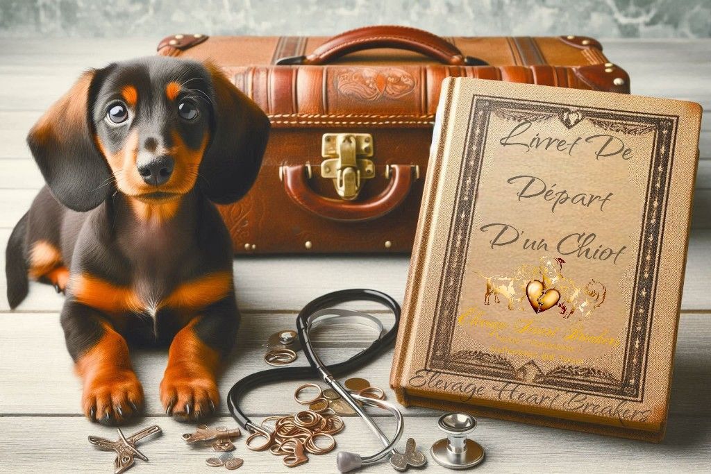 Chiot Teckel noir et feu prêt à l'adoption chez un éleveur sérieux LOF — guide étapes clés — Élevage Heart Breakers